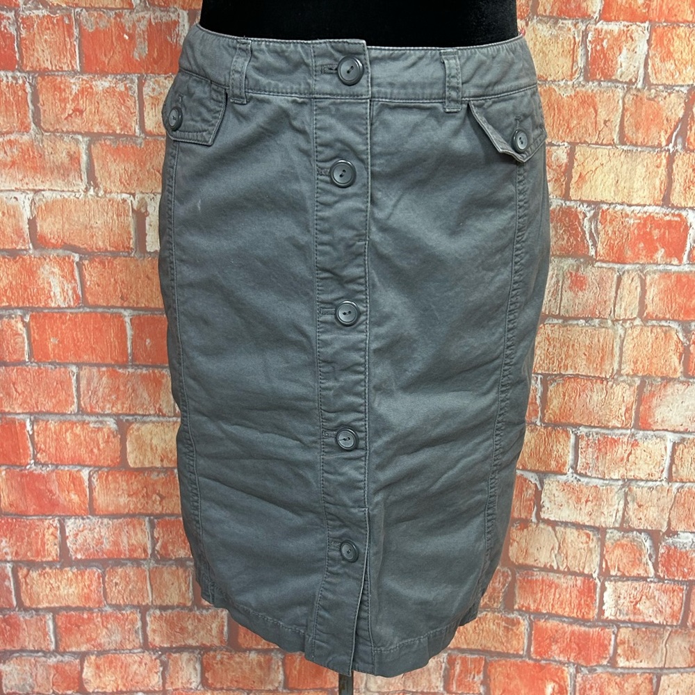 New York‎ & Company Button Front Cargo Style Twill Skirt